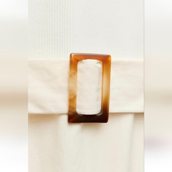 ZARA COMBINATION BELTED DRESS - Picture 6 of 7